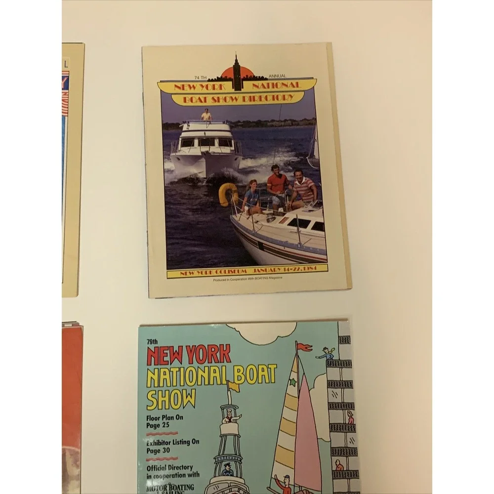 Lot Of 6 New York National Boat Show Directory Magazine Books 1980s, 90, 00 VTG!